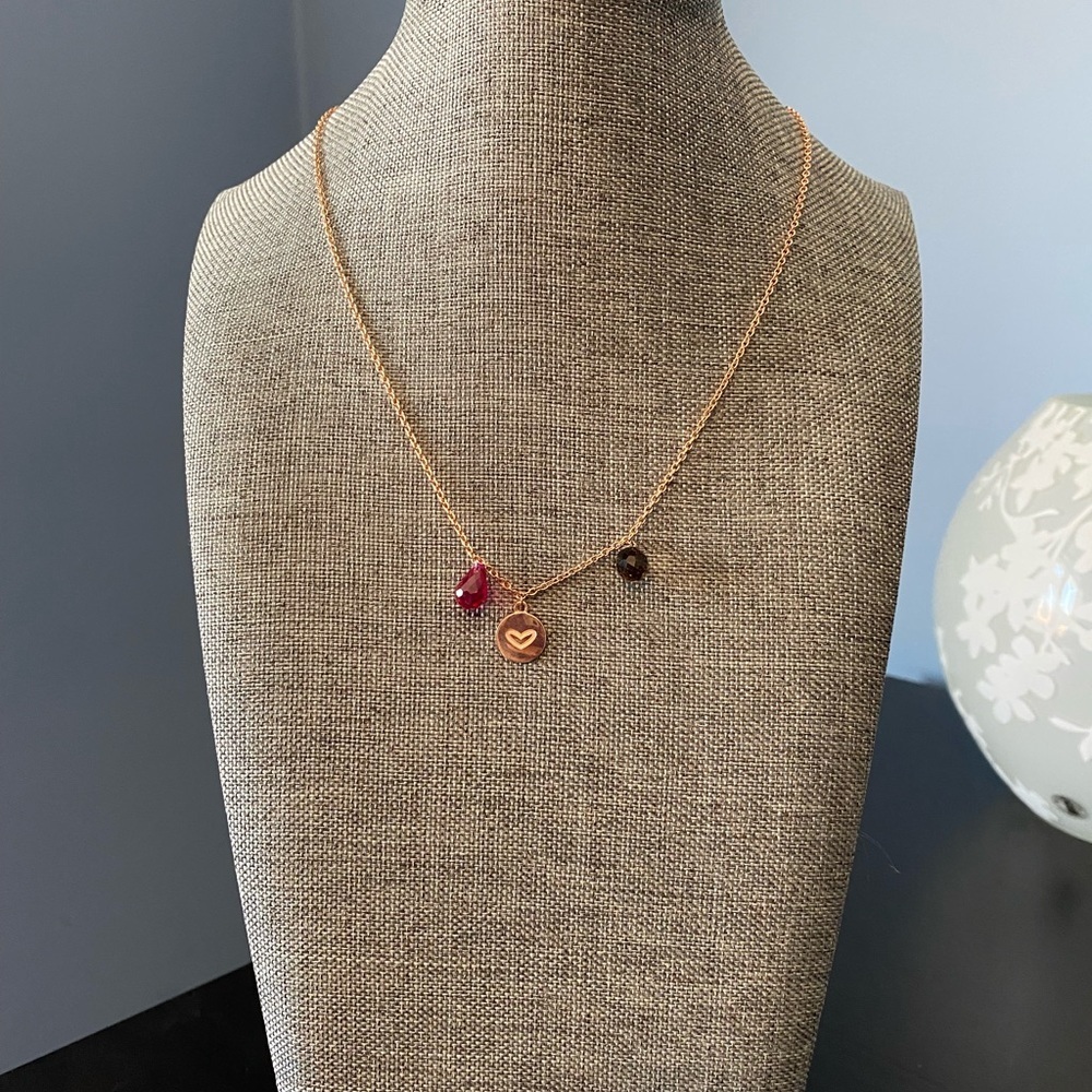 Rose gold plated heart necklace - Picture 3 of 5